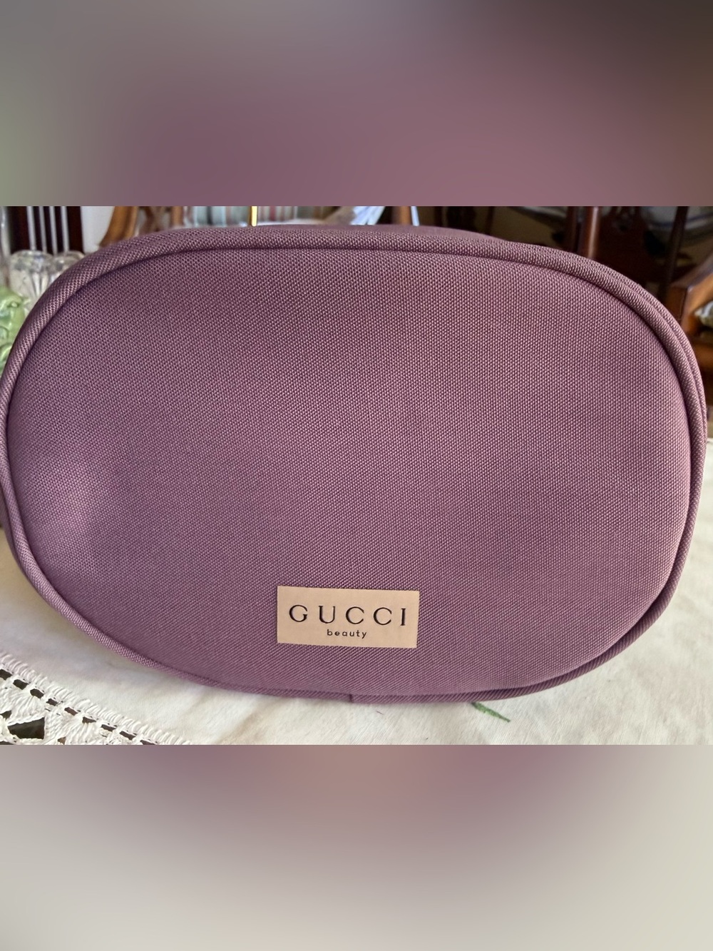 Authentic Gucci Beauty Lavender Cosmetic Pouch
